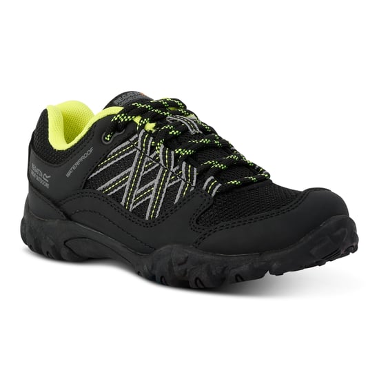 Regatta - Kinder Wanderschuhe "Edgepoint", Wasserfest (Schwarz/Leuchtend Limone) - Image 2