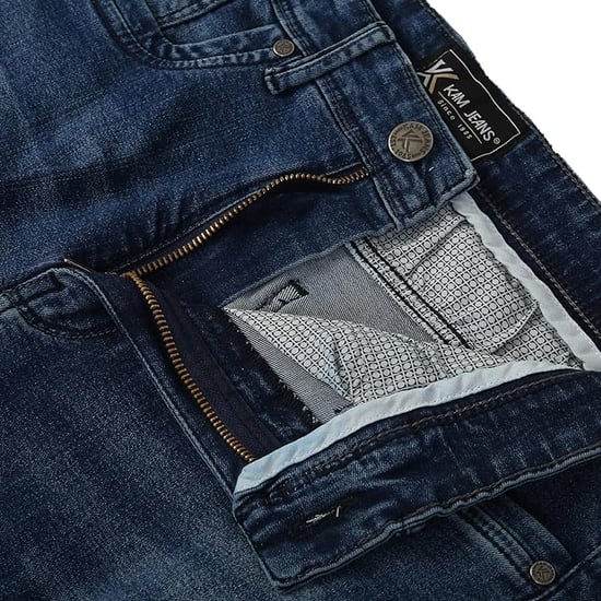 Kam Men's Plus Size Jeans Straight Leg Classic Designer Fit Cotton Jeans