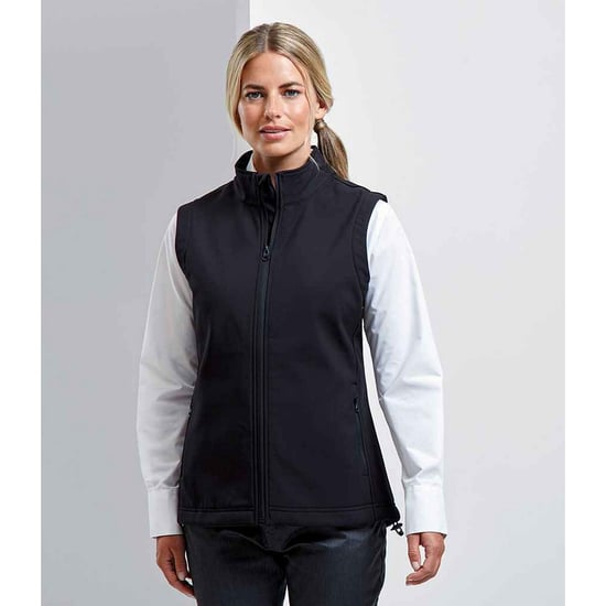 Premier Womens/Ladies Windchecker Gilet (Schwarz) - Image 2
