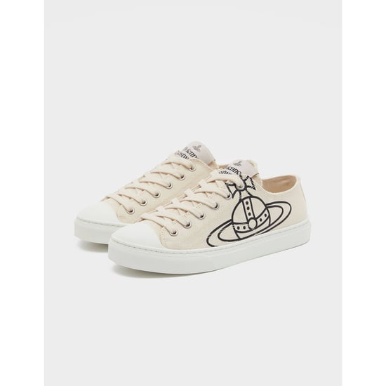 Women's Vivienne Westwood Canvas Plimsole Low Top Trainers in Beige