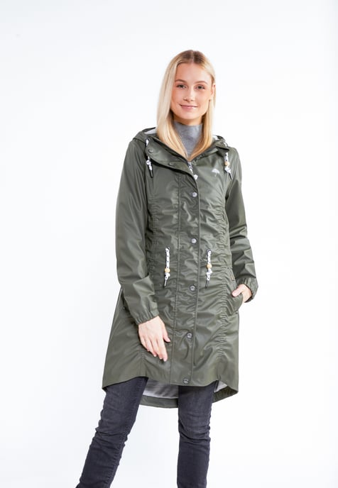 Schmuddelwedda Regenmantel Damen oliv - Image 3