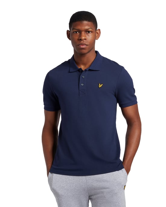 Lyle & Scott Schlichtes Poloshirt in Marineblau - Image 1