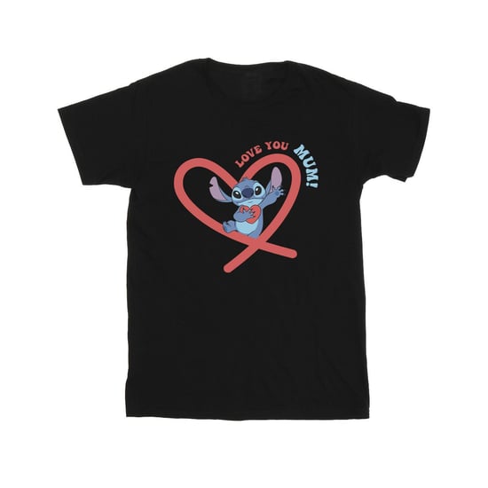 Disney Boys Lilo & Stitch Love You Mum T-Shirt (Black)