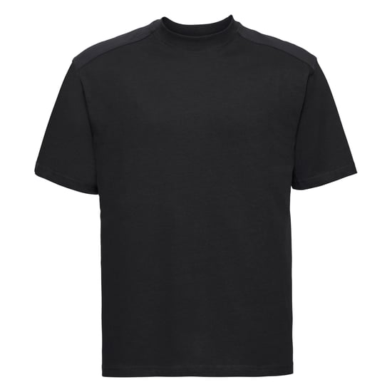 Russell Europe Herren T-Shirt mit kurzen Ärmeln aus Baumwolle (Schwarz) - Image 1