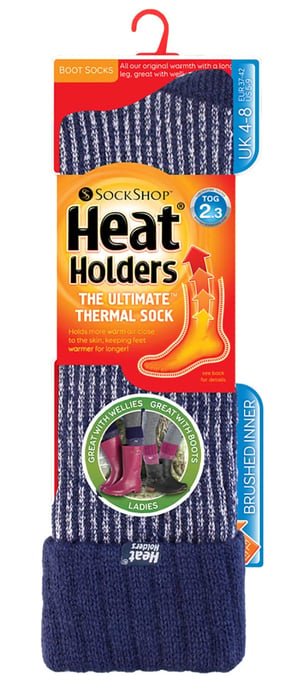Heat Holders gerippte Damen-Thermostiefelsocken - Image 2