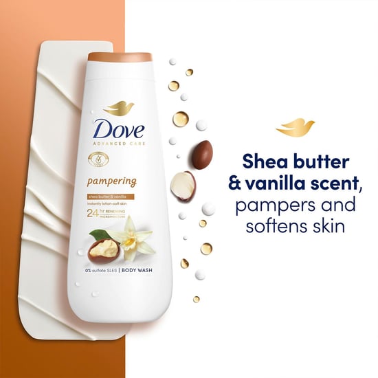 Dove Advanced Care Body Wash Pampering 24Hrs Renewing Micromoisture 400ml, 2pk