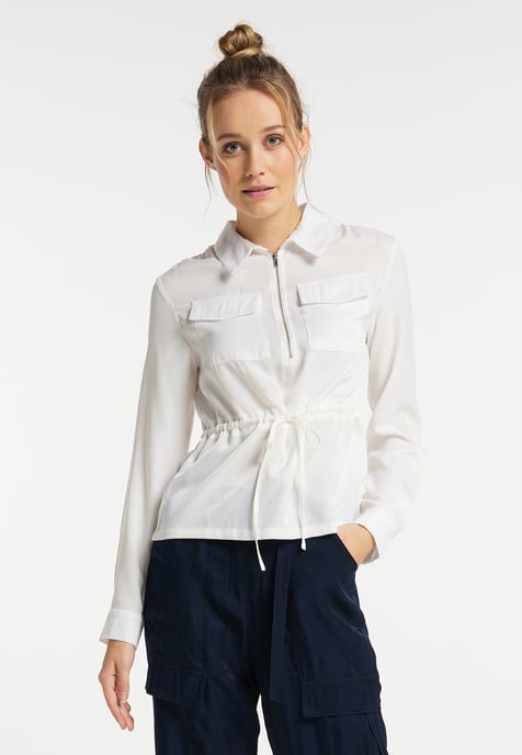 Dreimaster Bluse Damen weiss - Image 2
