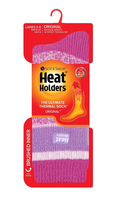 Heat Holders - Gemusterte warme Damen-Winter-Thermosocken 4-8 UK - Image 2