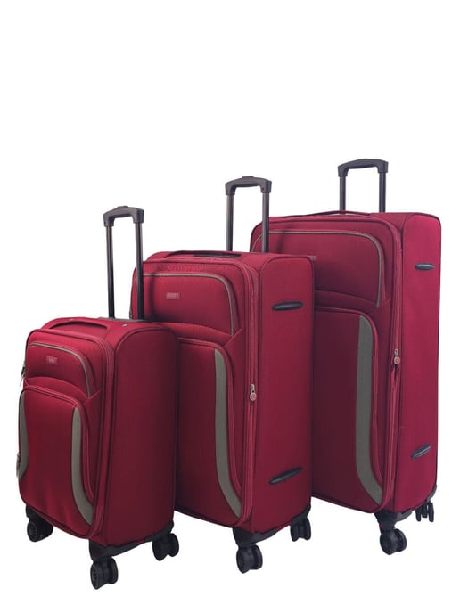 Soft 8 Wheel Luggage Light Travel Suitcases
