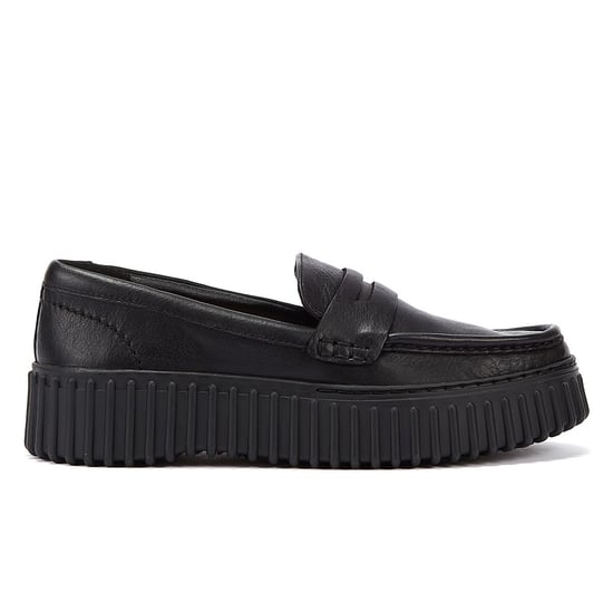 Clarks Torhill Penny Leder Damen Schwarz Komfort Schuhe - Image 4