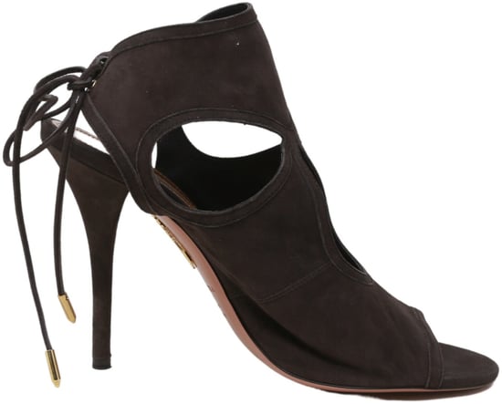 Aquazurra Firenze Women's Sexy Thing 105 Suede Sandal High-Top Leather Pump