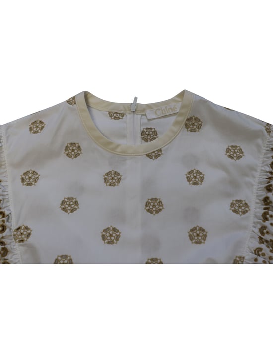 Chloe Broderie Anglaise Crop-Top aus weißer Baumwolle - Image 4
