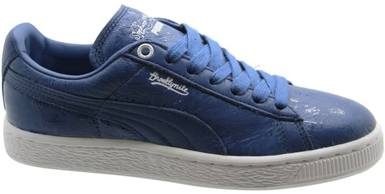 Puma Sophia Chang Basket Classic x Mens Leather Blue Lo Trainers 357296 02 B19D