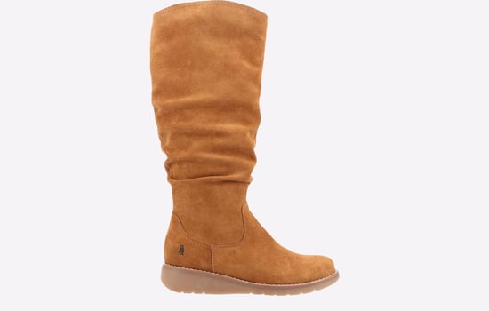 Hush Puppies Lucinda Wildleder Damen Stiefeletten In Tan - Image 1