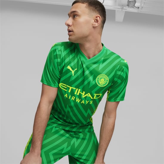 PUMA Mens Manchester City Goalkeeper Short Sleeve Jersey