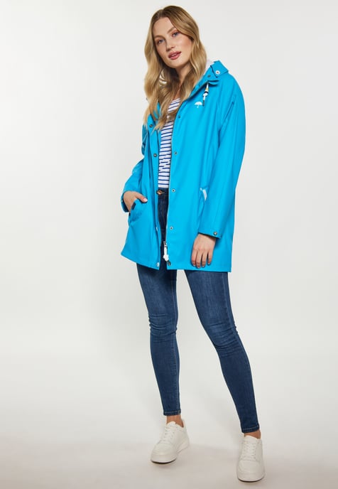Schmuddelwedda Regenmantel Damen Cyanblau - Image 2
