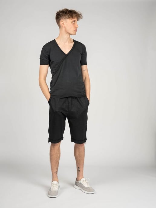 Xagon Man T-Shirt V-neck Men's Black