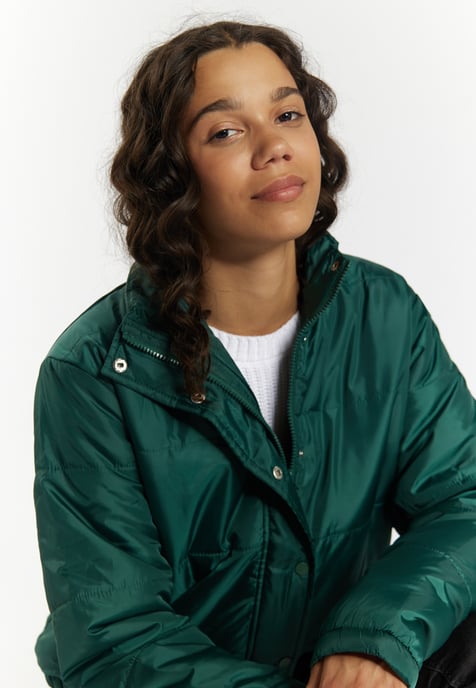 Mymo Leicht wattierte Blousonjacke Damen dunkelgrün - Image 5