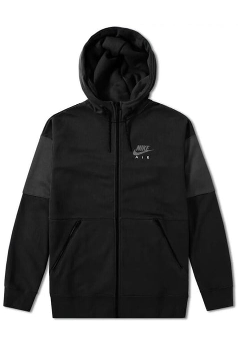 Nike Air Herren Fleece-Trainingsanzug Komplett-Set in Schwarz - Image 2