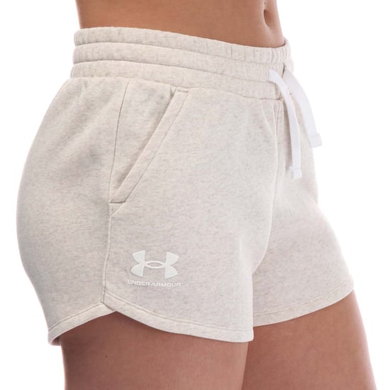 Women's Under Armour UA Rival Fleece Shorts in Oatmeal