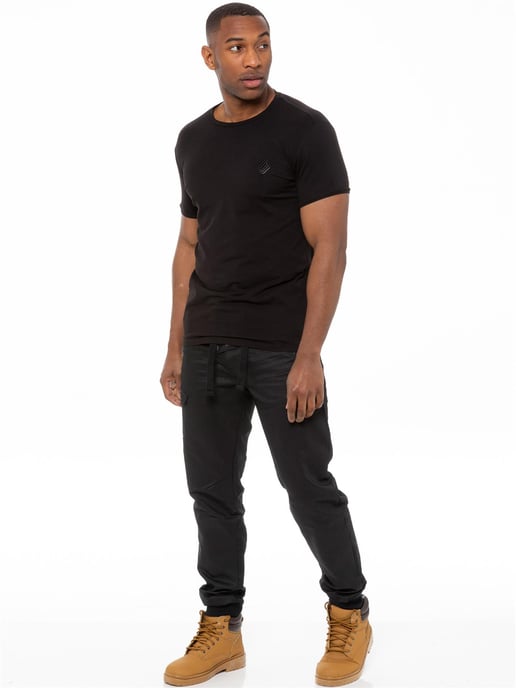 Kruze | Mens Cuffed Jeans - Schwarz - Image 4