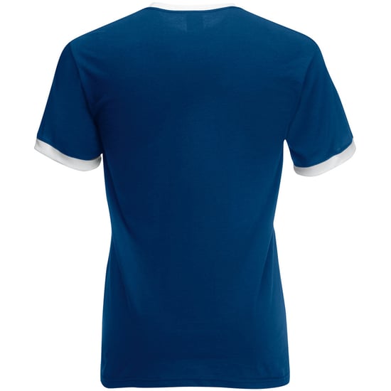 Fruit Of The Loom Herren Ringer T-Shirt (Marineblau/Weiß) - Image 2