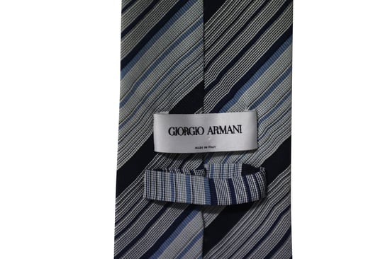 Giorgio Armani Gestreifte Krawatte aus mehrfarbigem Seidenstoff - Image 5