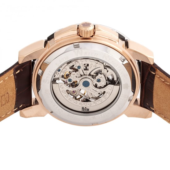 Reign Philippe Automatik Skelett-Lederarmbanduhr - Image 4