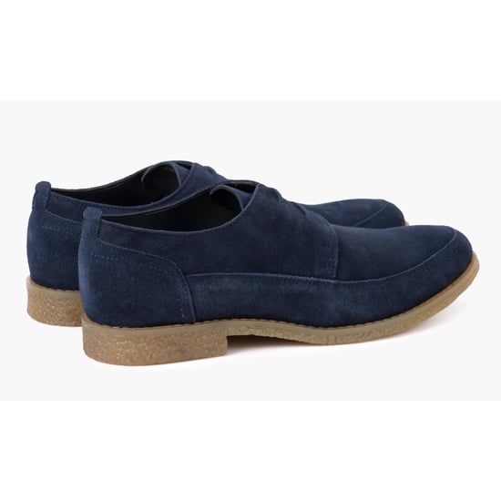 Redfoot Gobi Navy Suede Derby Shoe