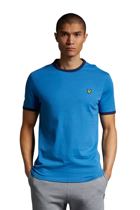 Lyle & Scott Ringer T-Shirt Yale Blau/Marineblau - Image 1