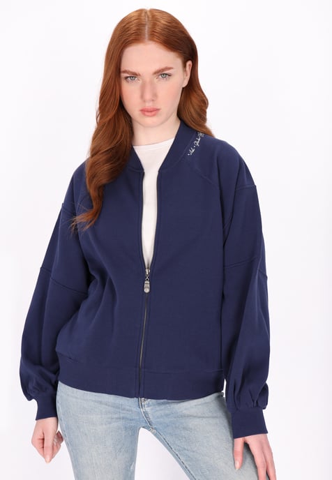 Dreimaster Sweatjacke Damen Marine - Image 3