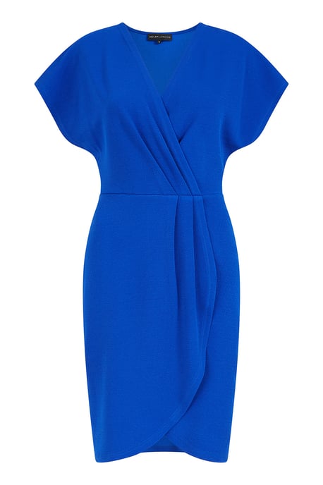 Mela Blue Wrap Front Dress