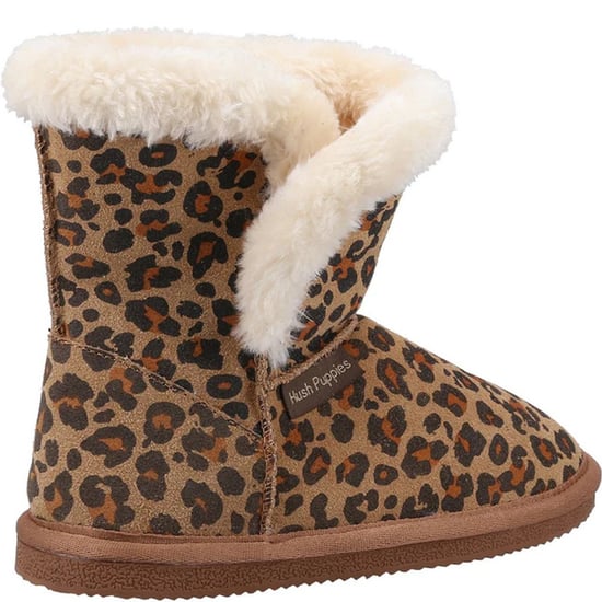 Hush Puppies Mädchen Ashlynn Leopard Print Wildleder Hausschuhe (Leopard) - Image 2