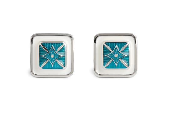 Blue Star Square Cufflinks