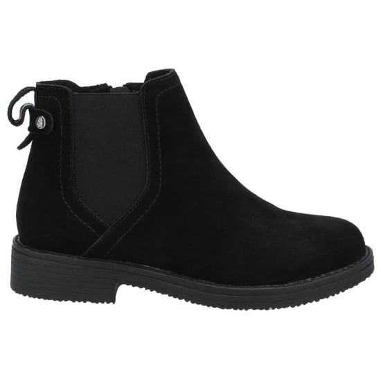 Hush Puppies Maddy Wide Wildleder Damen Schwarz Stiefel - Image 4
