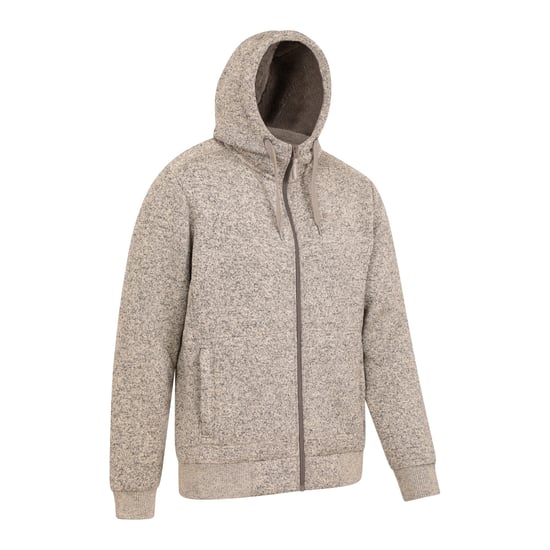 Mountain Warehouse Herren Nevis II Kunstfell Hoodie (Beige) - Image 4
