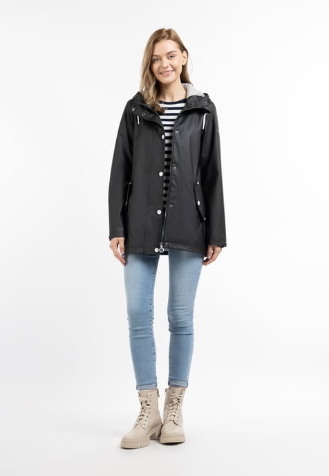Dreimaster Regenjacke Damen Schwarz - Image 1