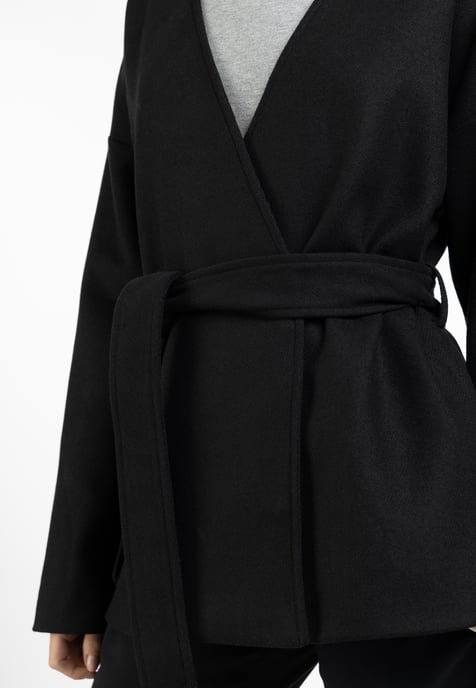 Dreimaster Übergangsjacke aus Wollgemisch Damen schwarz - Image 5