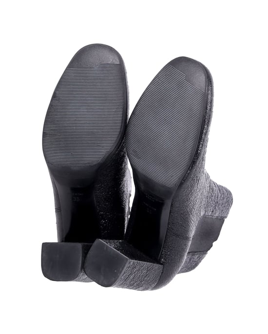 Saint Laurent Hohe Chelsea-Stiefel aus schwarzem Leder - Image 5