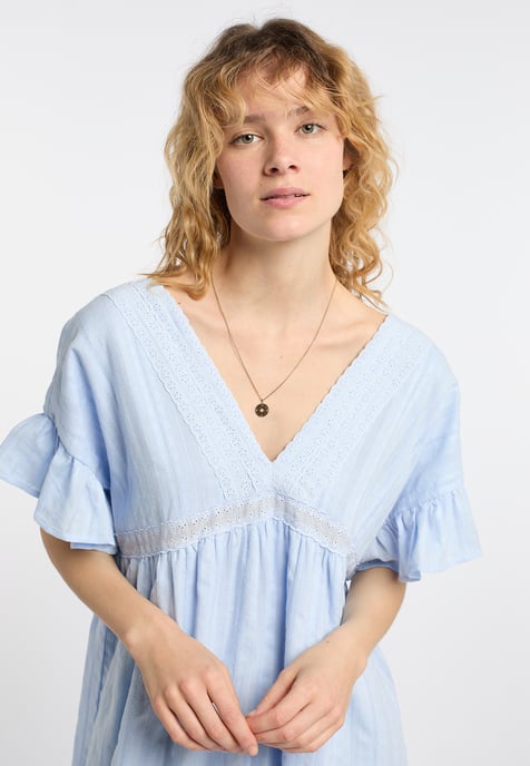 Dreimaster Kleid Damen Hellblau - Image 5