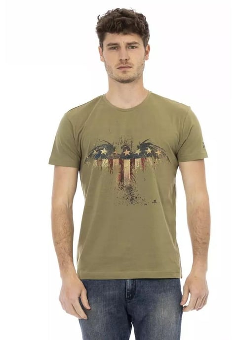 Trussardi Action Men's Green Cotton T-Shirt
