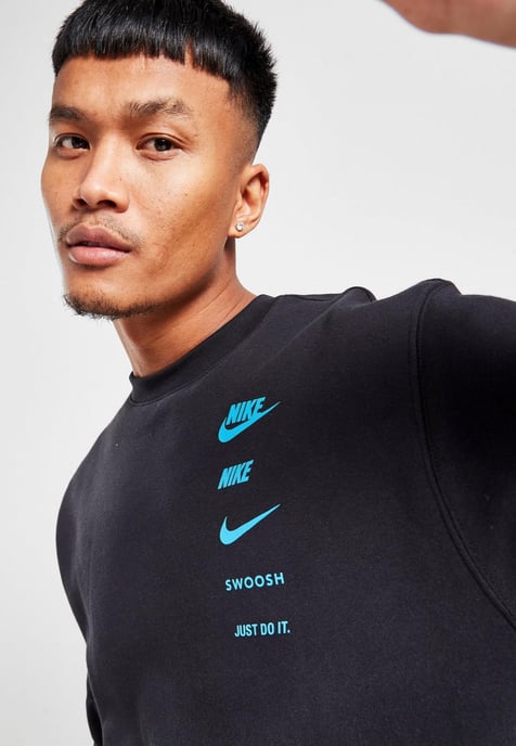 Nike Sportswear Standardausgabe Herren Crew Trainingsanzug in Schwarz - Image 4