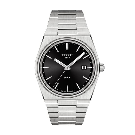 Tissot - PRX Stainless Steel Bracelet Black Dial Men's Watch - Image 1
