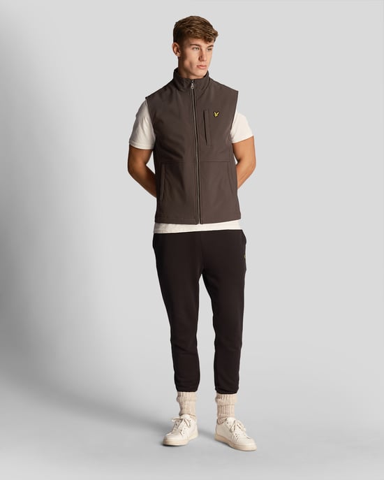 Men's Lyle & Scott Softshell Gilet in Grey