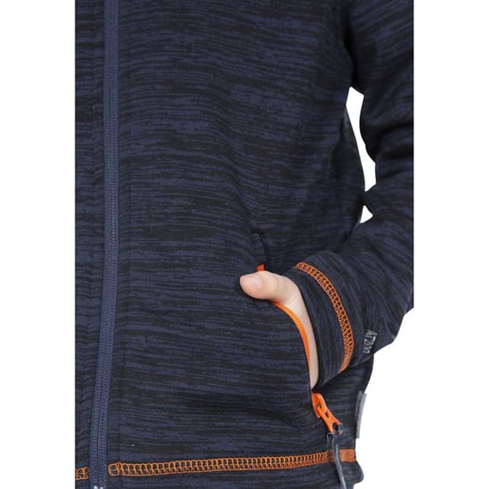 Trespass - Polaire SHAW - Garçon (Bleu marine / Orange Chiné) - Image 3