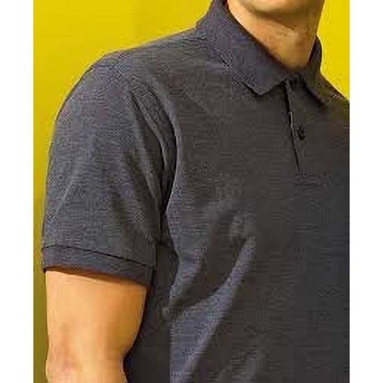Asquith & Fox Herren Kurzarm Performance Blend Polo Shirt (Holzkohle) - Image 2