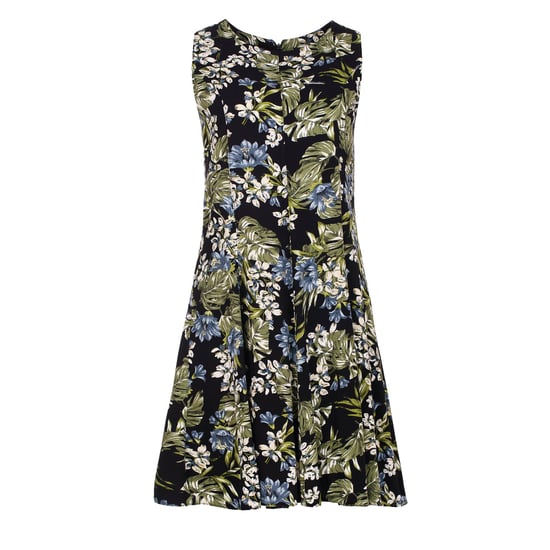 Cloche-Kleid mit Blumenmuster in Oliv - Image 2