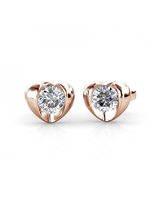 Simply Love Ohrringe - Rose Gold und Kristall - Image 1