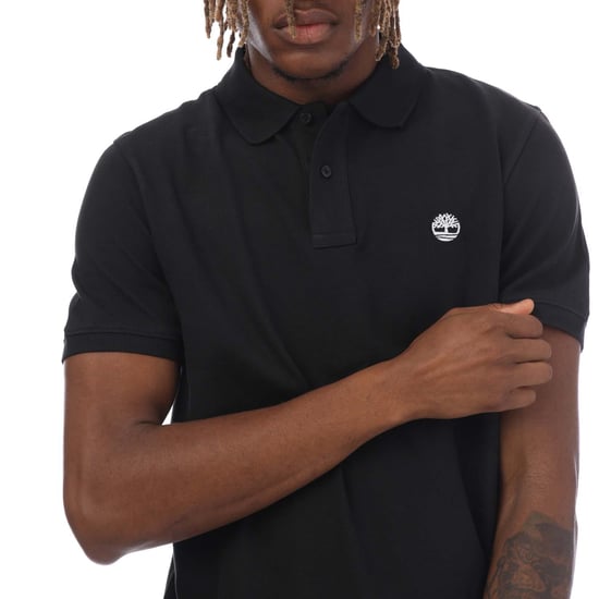 Herren Timberland Millers River Pique Poloshirt in Schwarz - Image 3