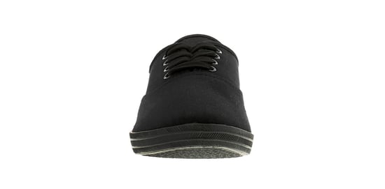 Platino Womens Canvas Pumps Plimsolls Monster Lace Up black